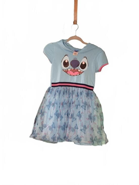 Official Disney Girls Lilo & Stitch Tulle Dress with Ears