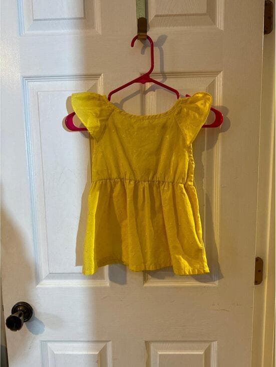 Penelope Mack Girls Yellow Embroidered Dress 6X