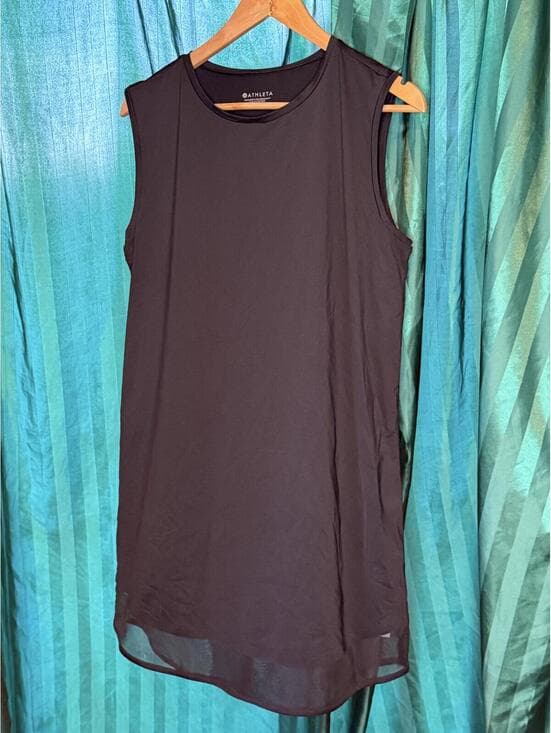Athleta Renew Seamless Tank Dress Charcoal Grey Size:L