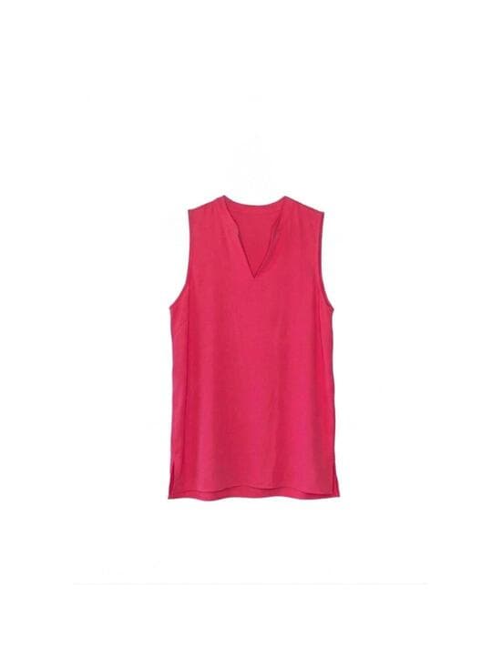 NWT ABLA V-Neck Sleeveless Golf Cut Athletic Tank Hot Pink