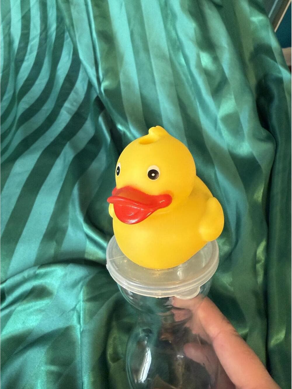 Novelty Duck Top Clear Plastic Bottle