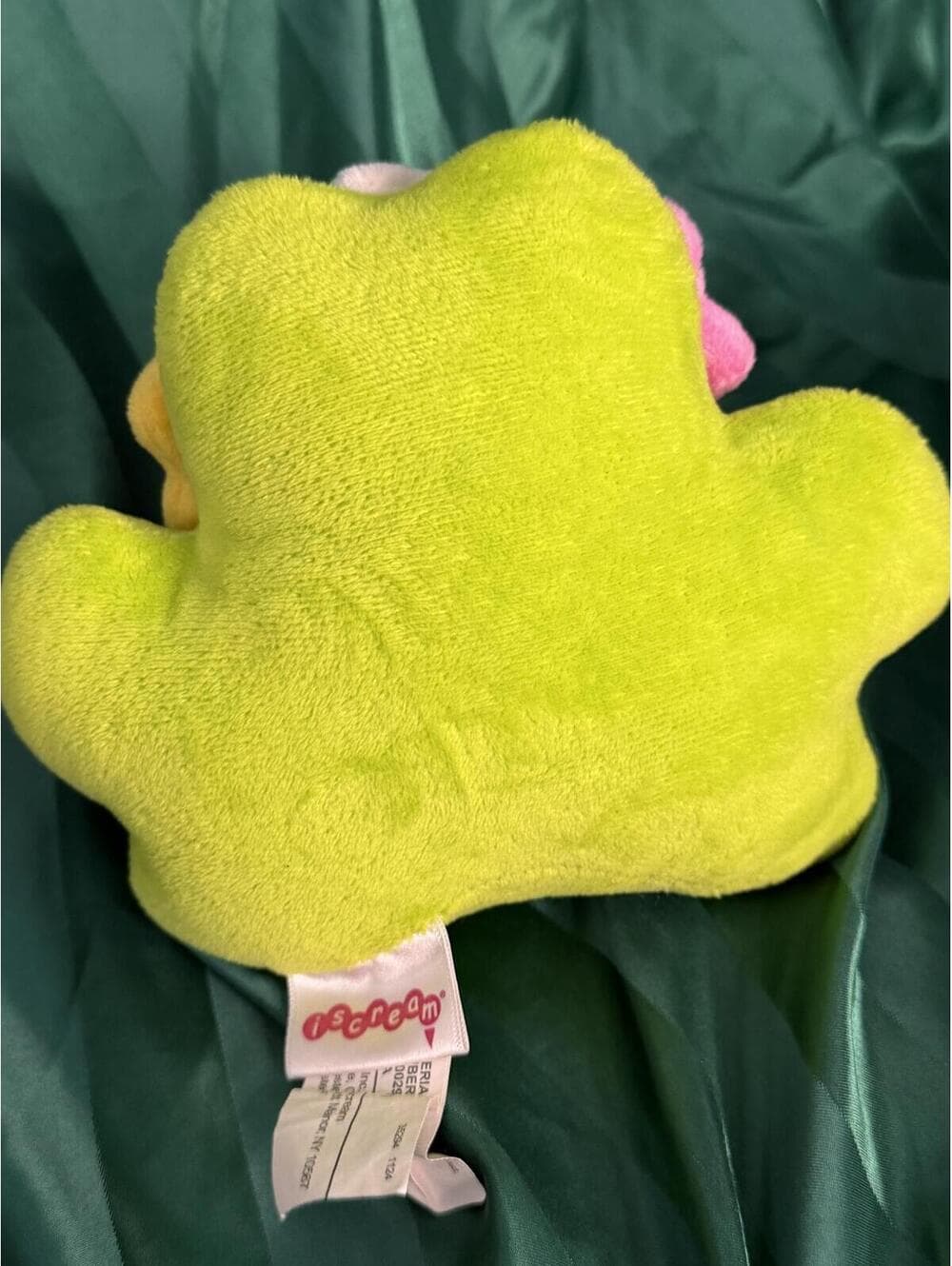 iScream Flower Cactus Plush Toy Neon Green & Pink Soft Stuffed Animal