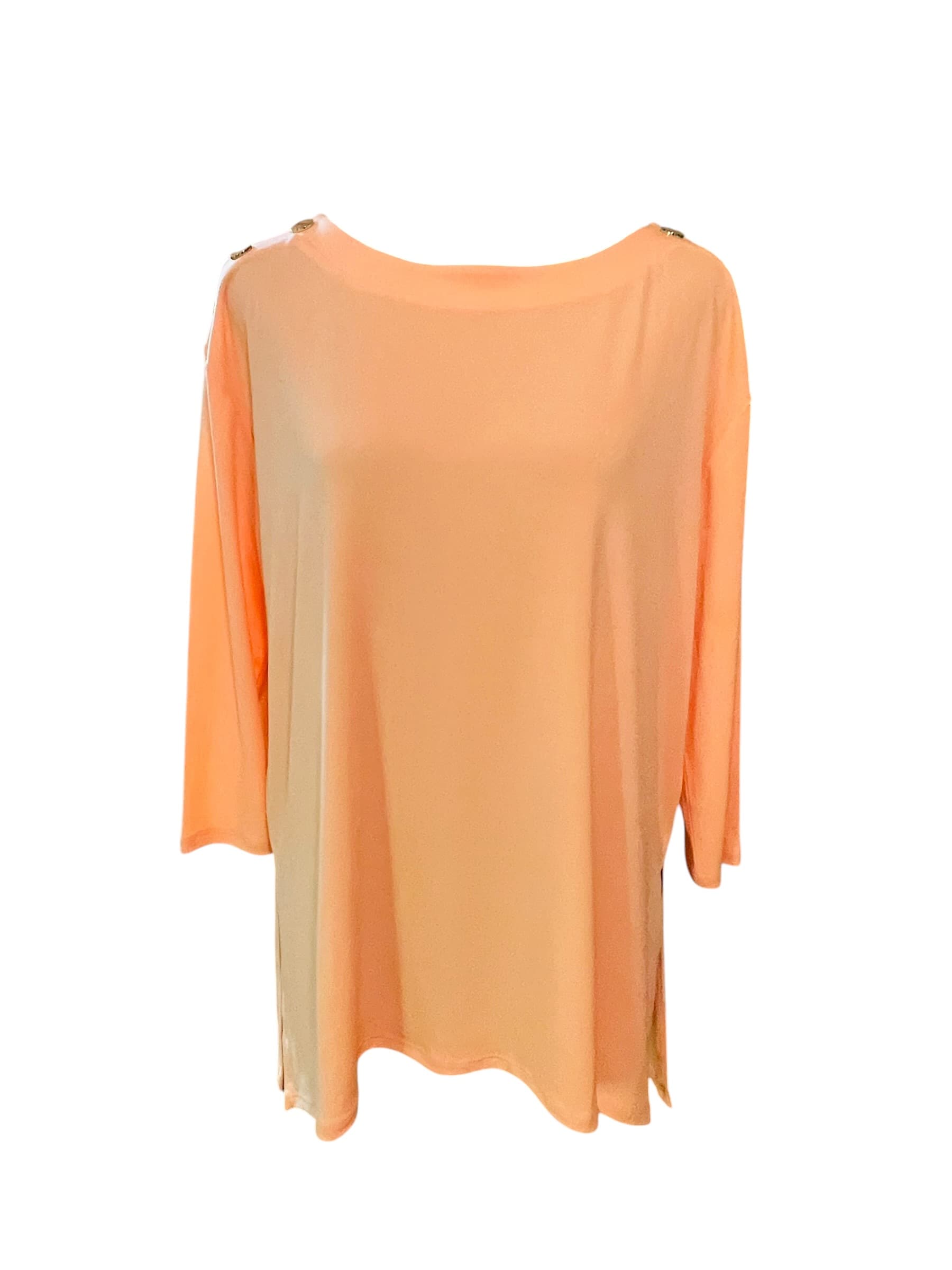 JM Collection Women’s Boat Neck 3/4 Sleeve Tunic Top
