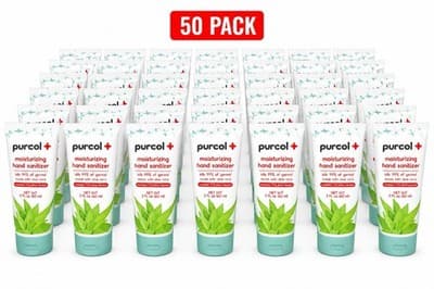 Bulk Hand Sanitizer 50 Pack 2 oz Travel Size Purcol+ Kills 99.9% Germs