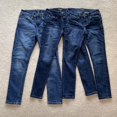 Jeans - Banana Republic Lot of 3 Pairs - Womens Size 24/00 - Various Styles Blue