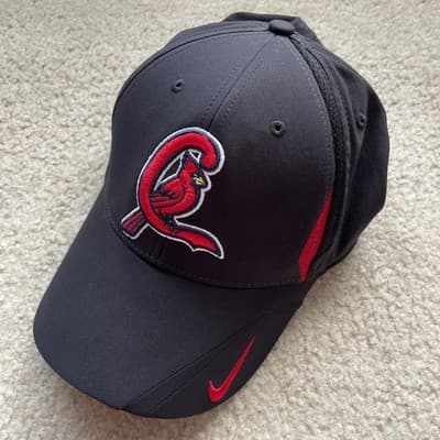 St Louis Cardinals Hat Nike Black Red MLB OSFA Flex Preowned Excellent