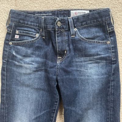 Adriano Goldschmied Womens Jeans Size 24R Distressed Ex-Boyfriend Slim Blue