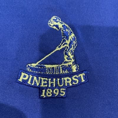 Footjoy Golf Polo Pinehurst 1895 Logo Mens Large Preowned Polyester