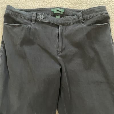 Lauren Ralph Lauren Adelle Bootcut Black Dress Pants Womens Size 12
