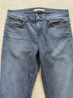 J Brand Womens Cass Vin Stripe w Zippers at Ankles Size 30 Preowned Excellent