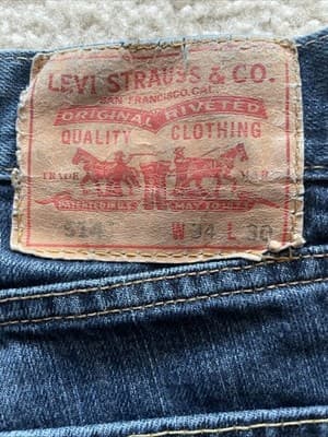 Levis 514 Straight Jeans Mens 34x30 Blue Preowned Good