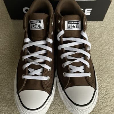 NWB Converse Malden St Mid Grounded Brown Canvas Sneakers Men 10.5 Women 12.5