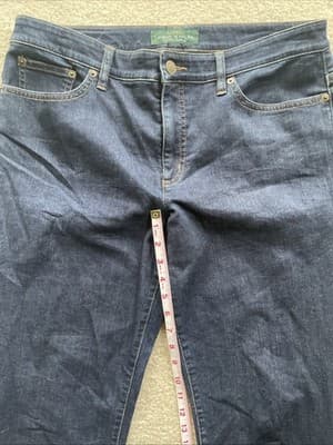 LRL Lauren Ralph Lauren Modern Straight Curvy Blue Jeans Womens Size 12