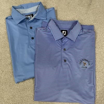 Footjoy Mens Large Golf Polos Lot of 2, Country Club Logos