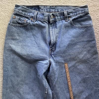 Levis 550 Made in Usa Relaxed Fit Tapered Leg Blue Jeans Womens Size 12 M