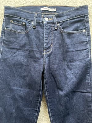 Levis 314 Shaping Straight Womens Size 27 Dark Blue Jeans Preowned