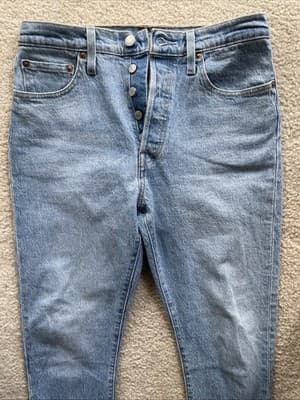 Levis 501 Skinny Fit Mens 29x28 Blue Jeans Preowned