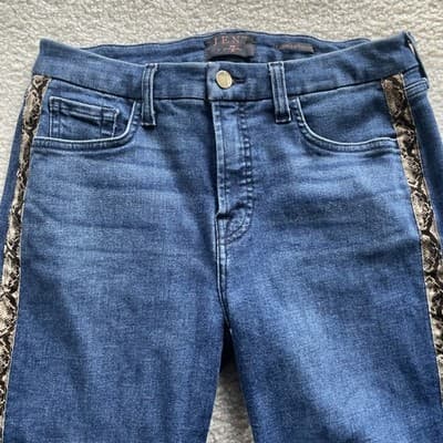 Jen7 By 7 For All Mankind Ankle Straight With Snakeskin Womens Size 8