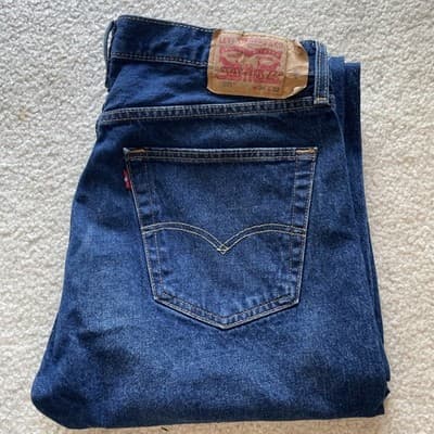 Mens levis 501 Jeans 36x32 Blue Excellent Condition