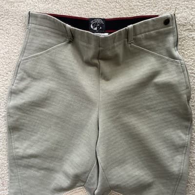 Equestrian Riding Pants On Course Light Green Size 32 Unique
