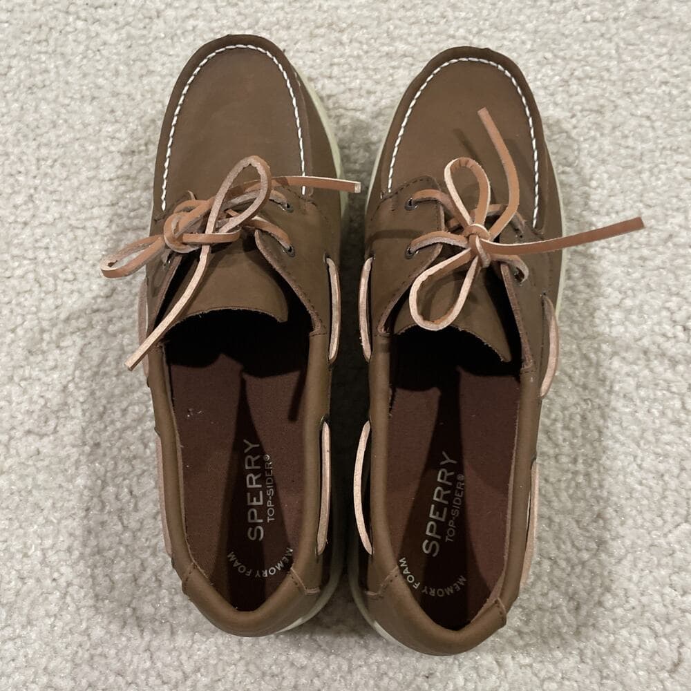 Sperry Topsider Brown Boat Shoes Womens Size 6w Preowned Excellent