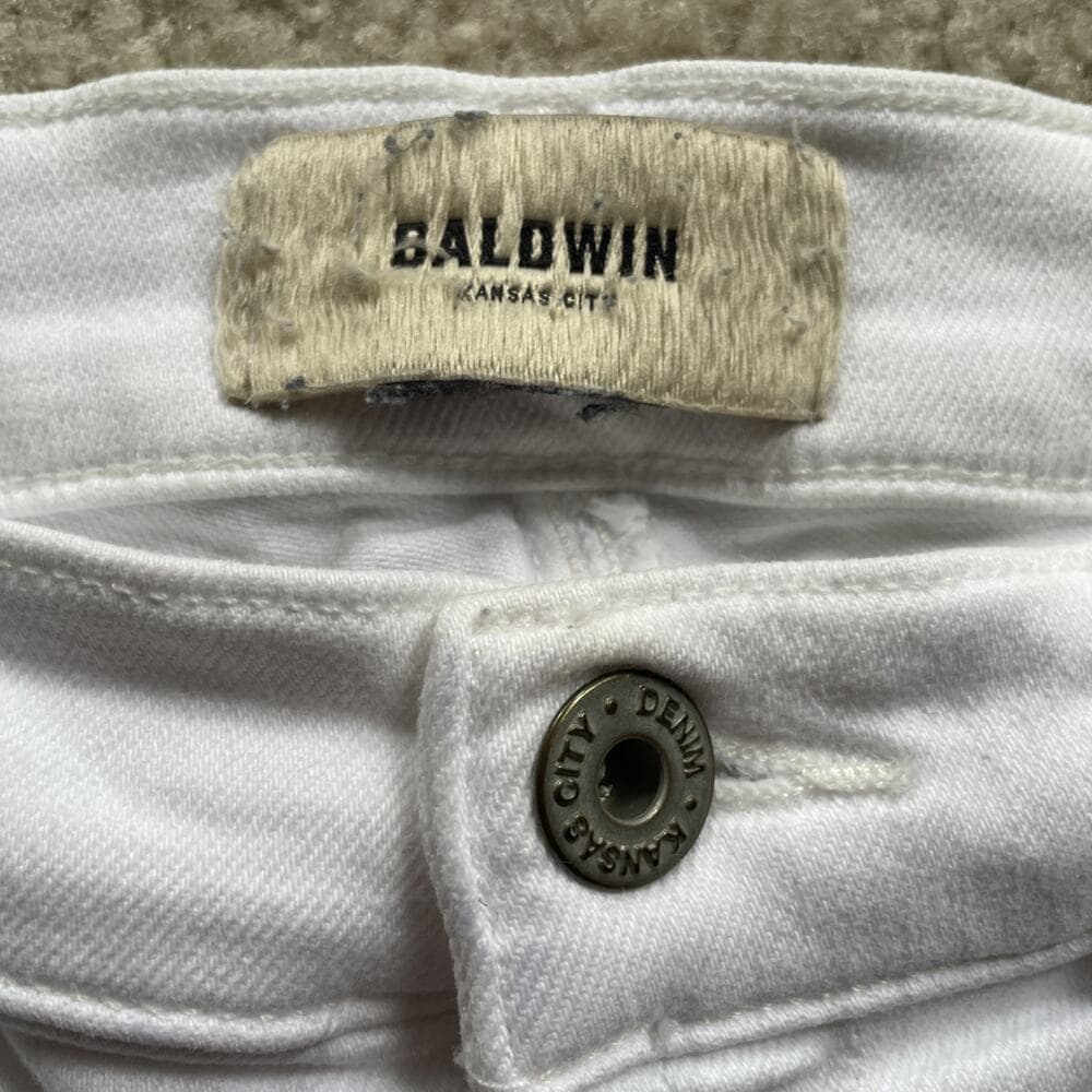 Baldwin Kansas City White Jeans Womens Size 26 Stretch Preowned