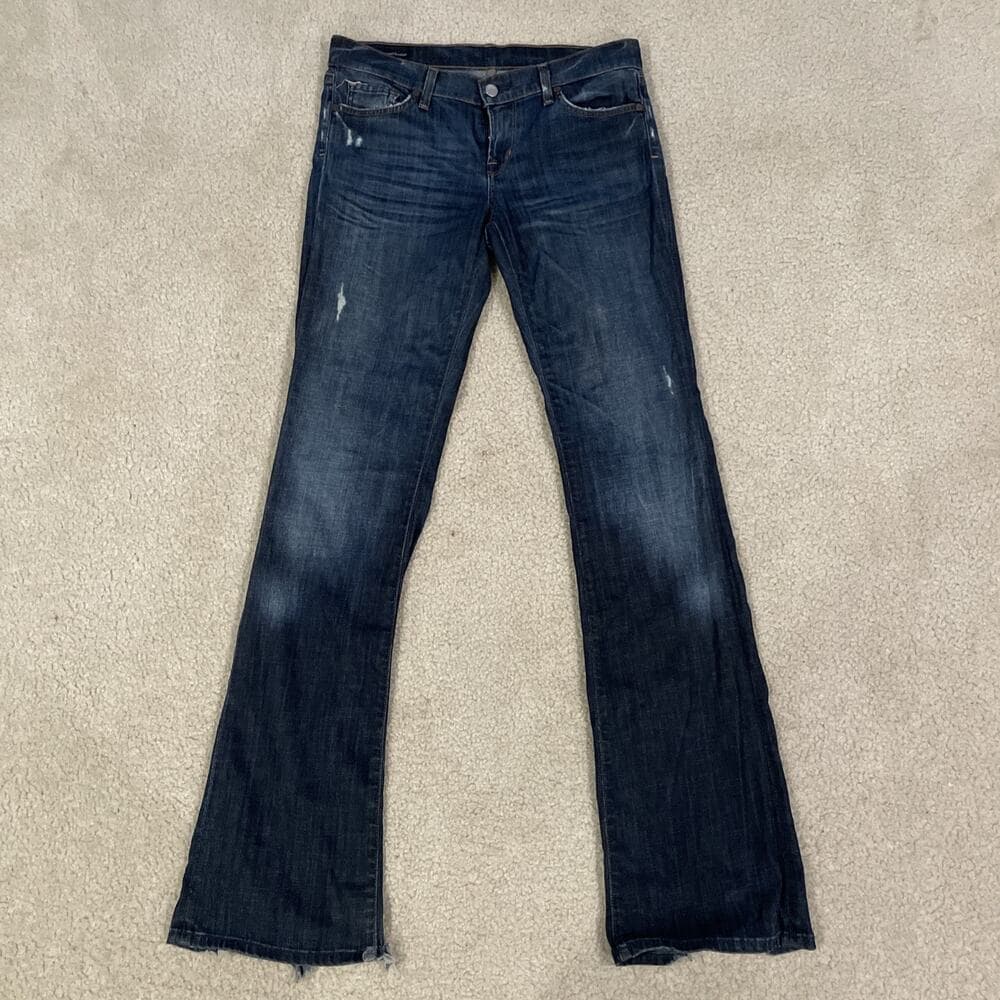 Citizens Of Humanity Womens Jeans Kelly 001 Low Waist Bootcut Size 28 Distressed