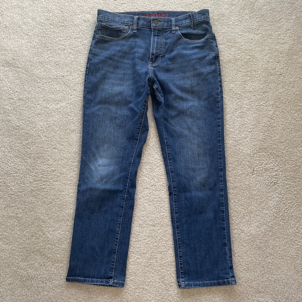 Lucky Brand Jeans Mens 32x30 Athletic Straight Blue Preowned Good