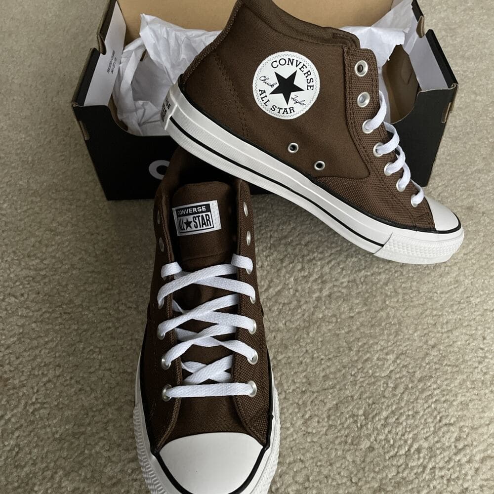 NWB Converse Malden Street Mid Grounded Brown Canvas Sneaker Men 11.5 Women 13.5