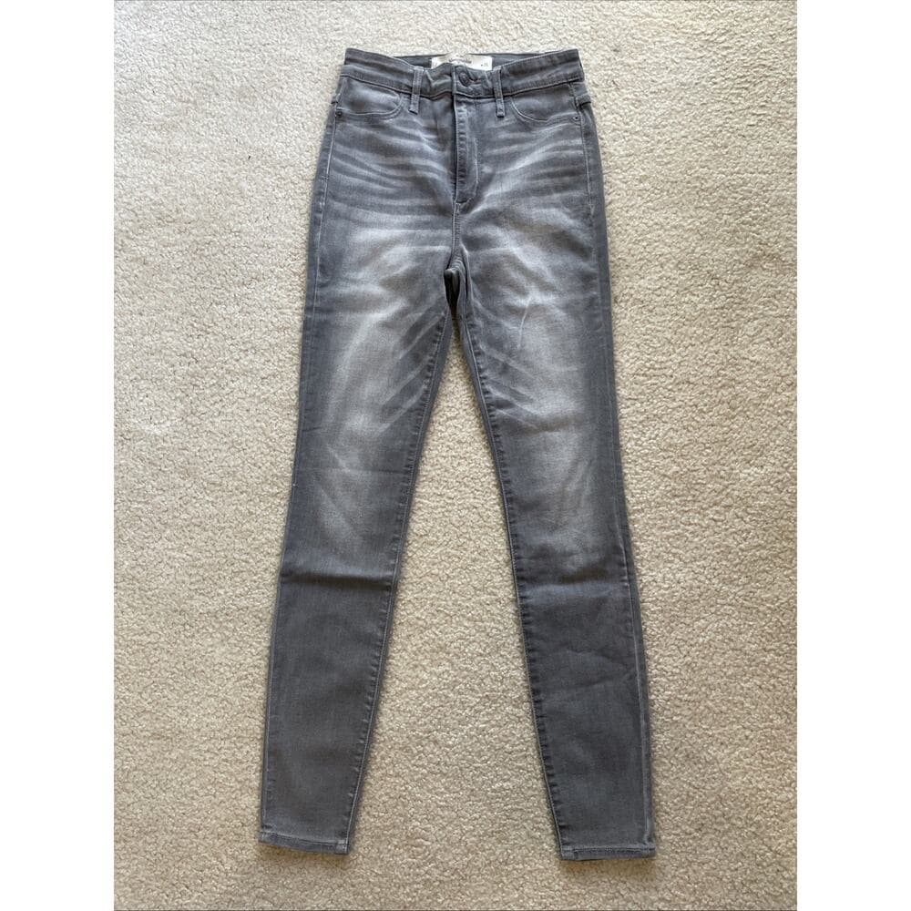 Abercrombie & Fitch Pant Jeggings Womens Size 2 W26 Grey Stretch Brand New WTags