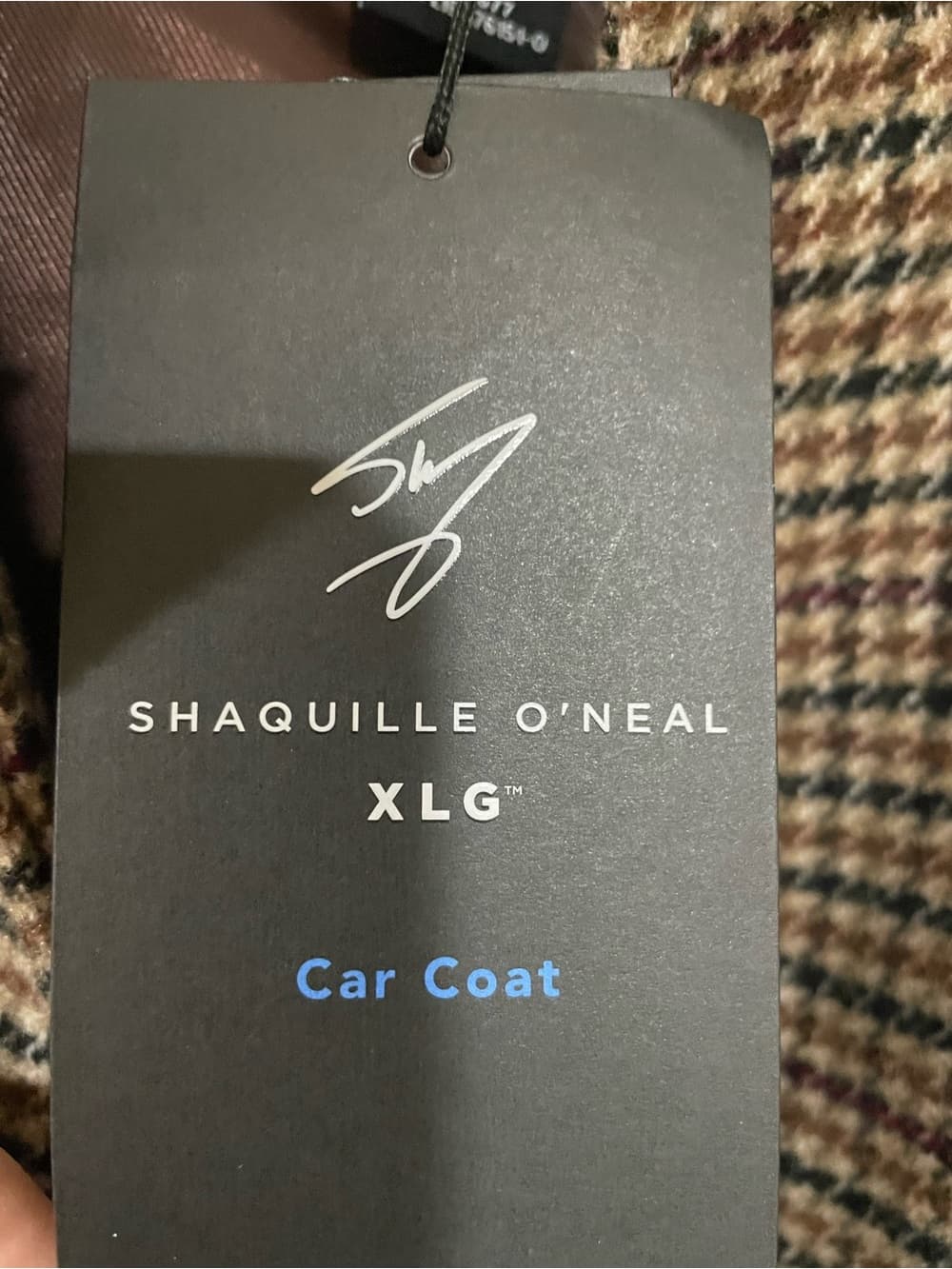 Shaquille O'Neal Brown Plaid Pea Coat Big Tall 2XLT NWT