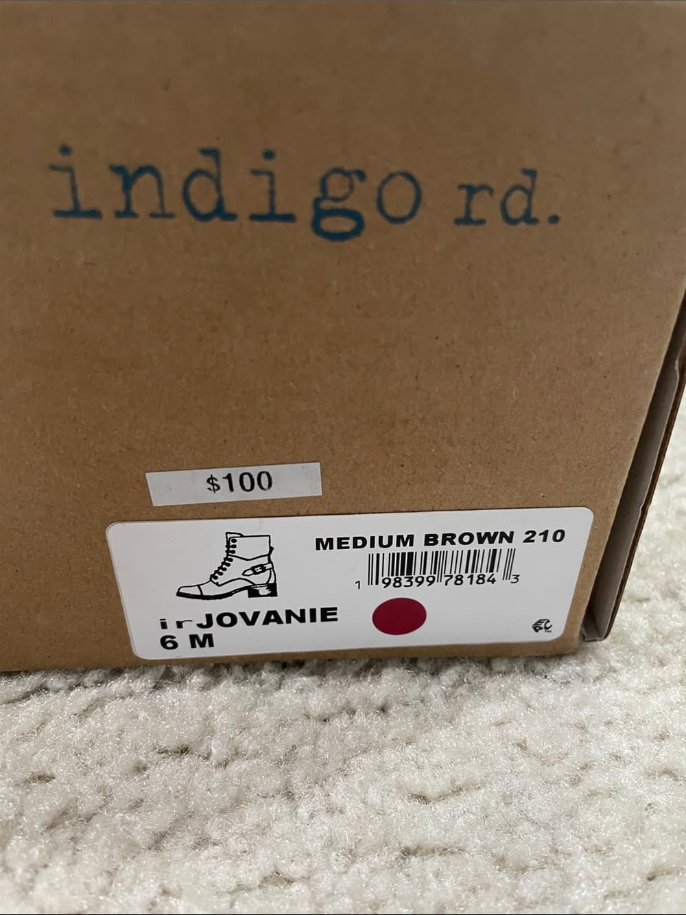Indigo Road Brown Lace-Up Ankle Boots w Side Zipper and Buckle Women’s Size 6
