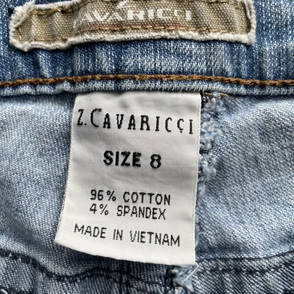 Z Cavaricci Jeans Womens Adult Size 8 Blue Straight Floral Graphic