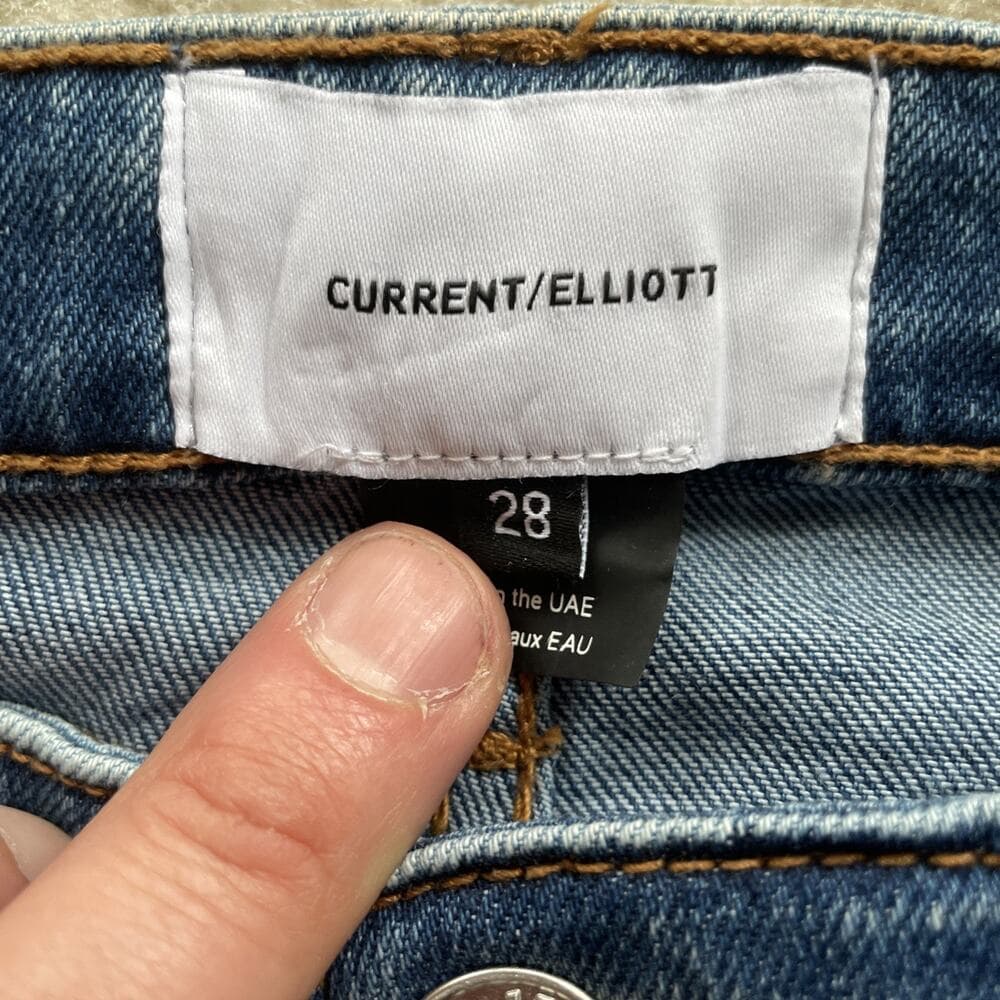 Current Elliot Womens Jeans Size 28 Raw Hem Preowned Excellent