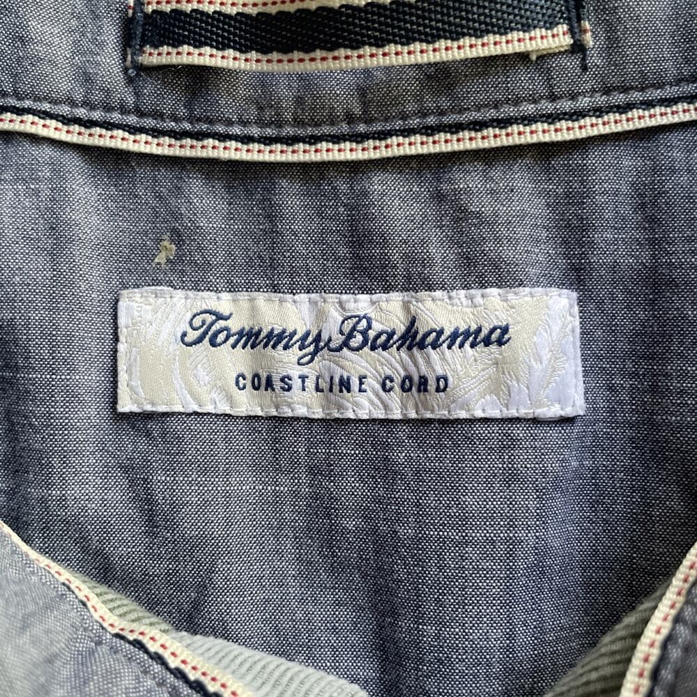 Tommy Bahama Coastline Cord Shirt Mens M Green Corduroy Button Down