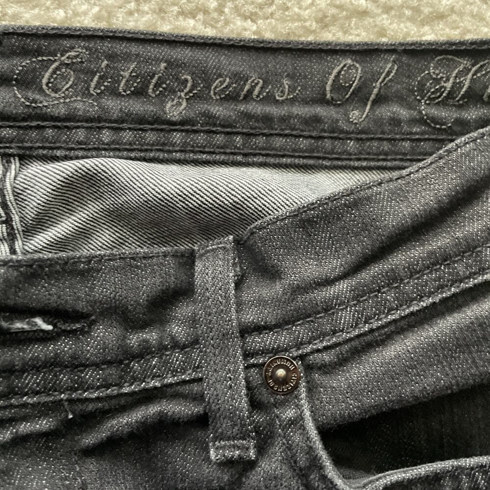 Citizens Of Humanity Ava Low Waist Straight Leg Black Jeans Womens Size 28