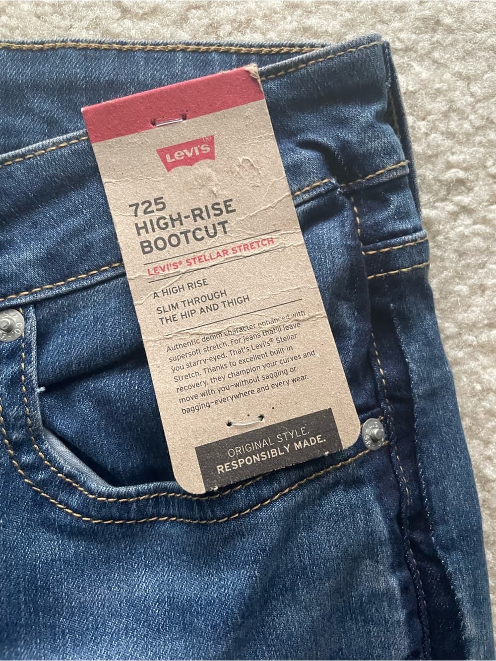 Levi's 724 High-Rise Bootcut Blue Jeans Women’s 27x32 NWT