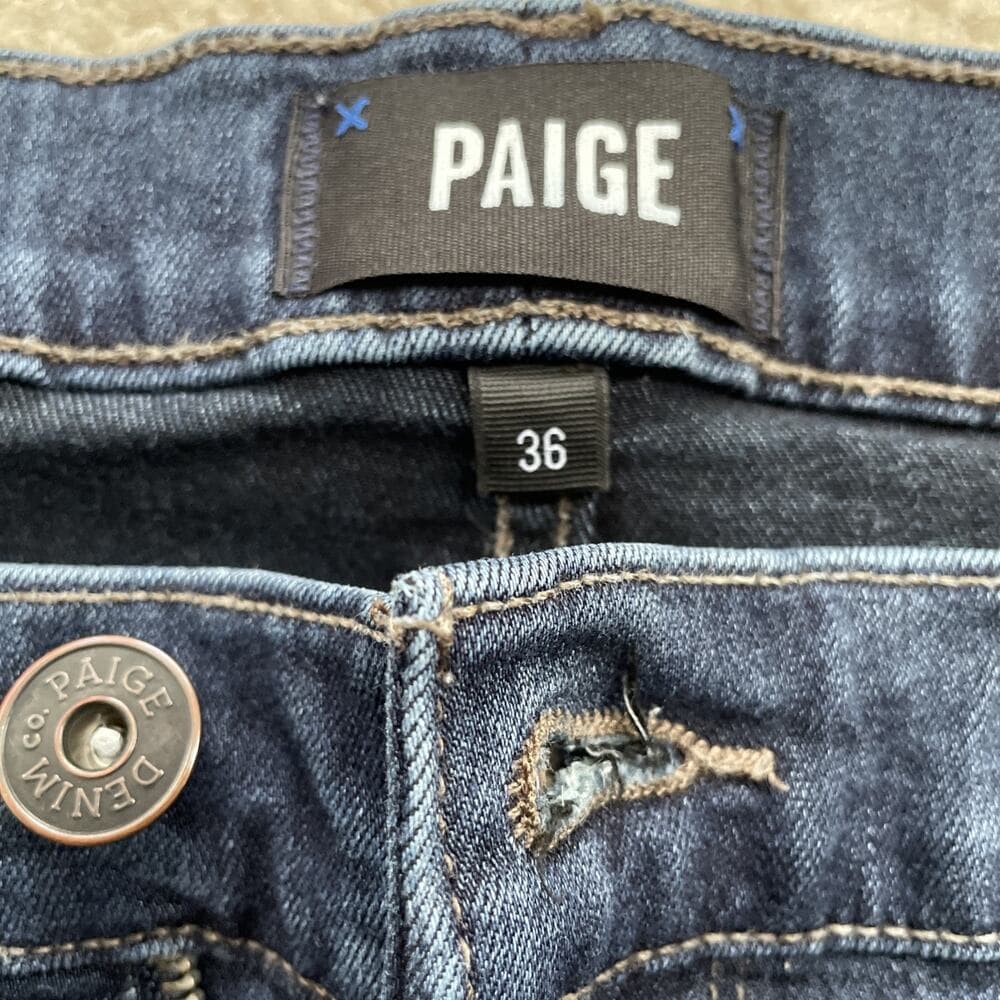 Paige Federal Cellar Straight Leg Jeans Mens 36 Dark Blue