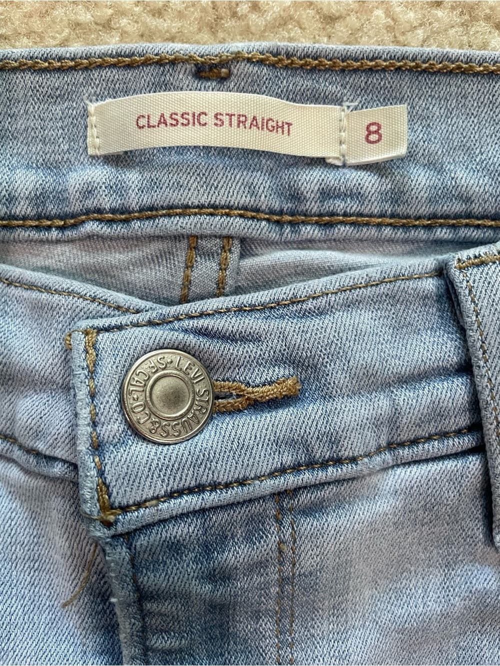 Levi's Classic Straight Women's Light Blue Jeans Size 8