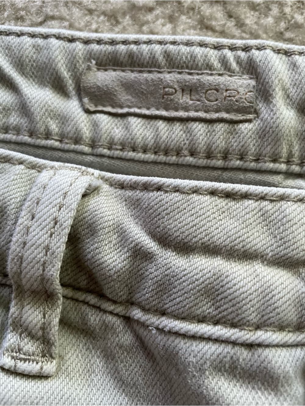Anthropologie Pilcro Light Gray/Beige Cropped Jeans Women’s 32