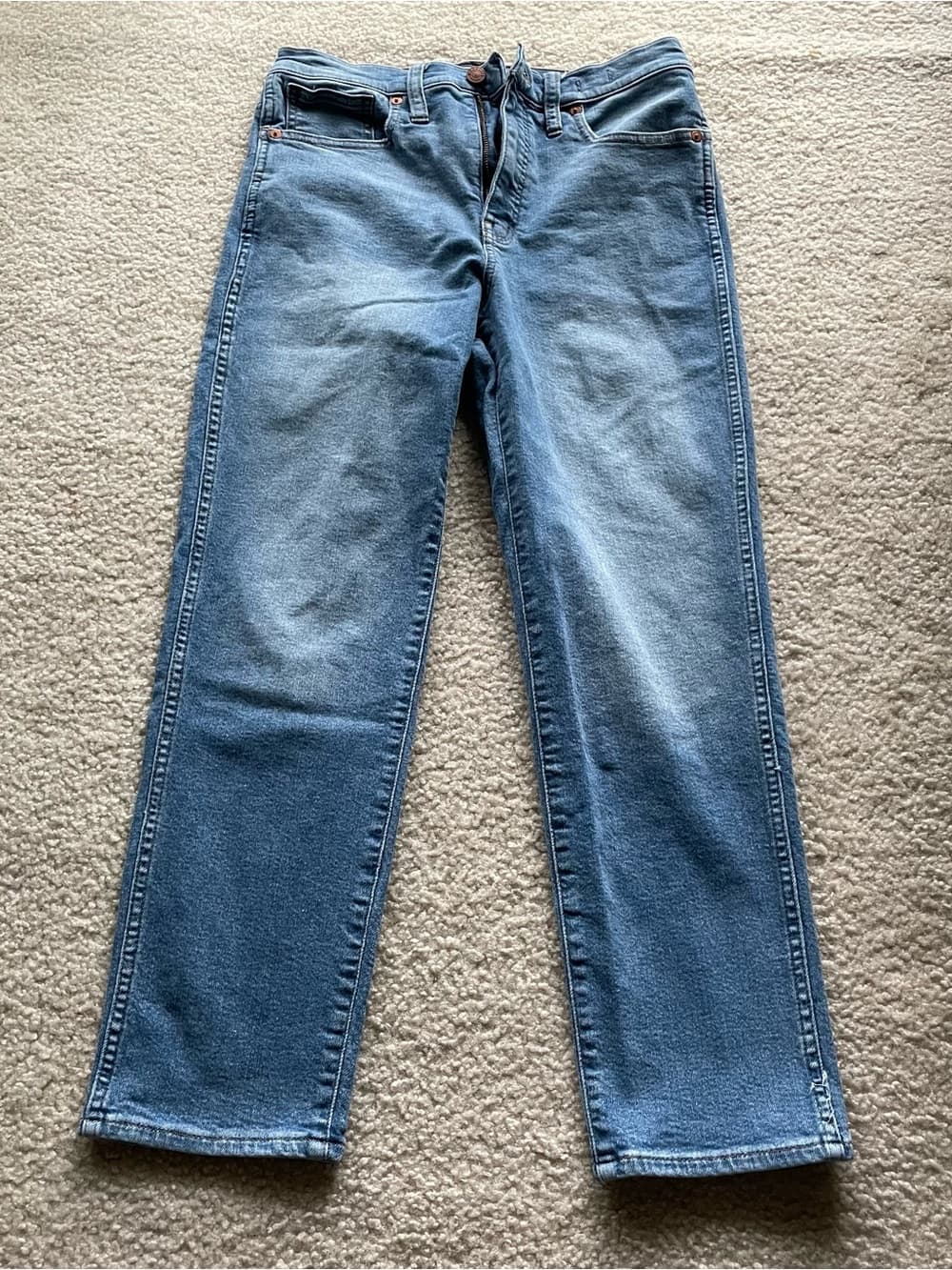 Madewell Stovepipe Women’s Light Blue Straight Leg Jeans Size 28