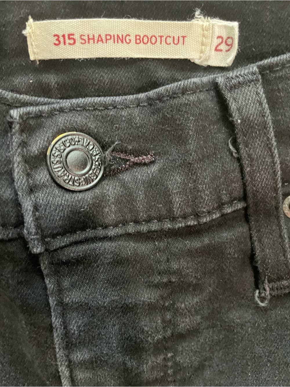 Levi's 315 Shaping Bootcut Women's Black Jeans Size 29