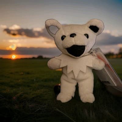 Grateful Dead Bean Bear CASEY JONES Limited Edition 01767/25000 Liquid Blue 1999