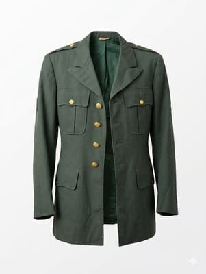 Vintage US Army Service Uniform Dress Jacket Coat - 36 Regular - Army Green 44