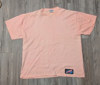 Vintage Off The Top Shirt Mens XL Peach Pink Surf Skateboard Single Stitch USA