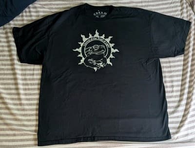 Church of The Toad of Light Black T-Shirt 2XL Psychedelic Art