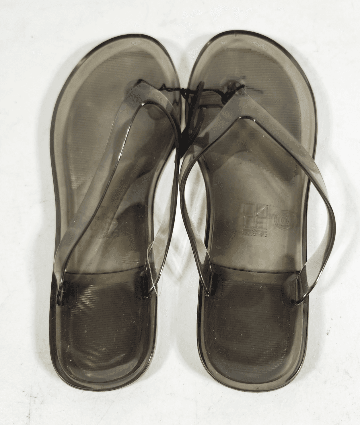 No Boundaries Women's Jelly Thong Sandals Size 6 Black