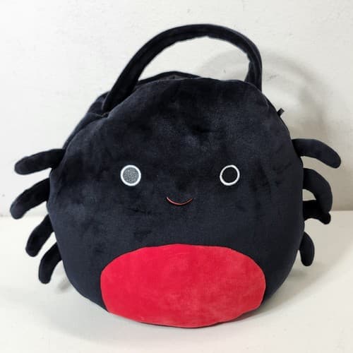 Bella The Spider Squishmallow 12" Big Halloween Toy Black Red Plush Soft Pillow