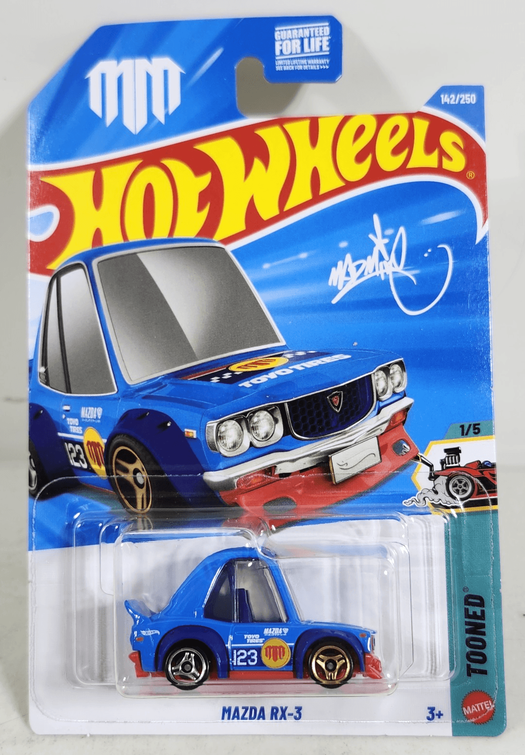 2026 Hot Wheels Mazda RX-3 Tooned Blue Car 1/64 Toy Vehicle NEW