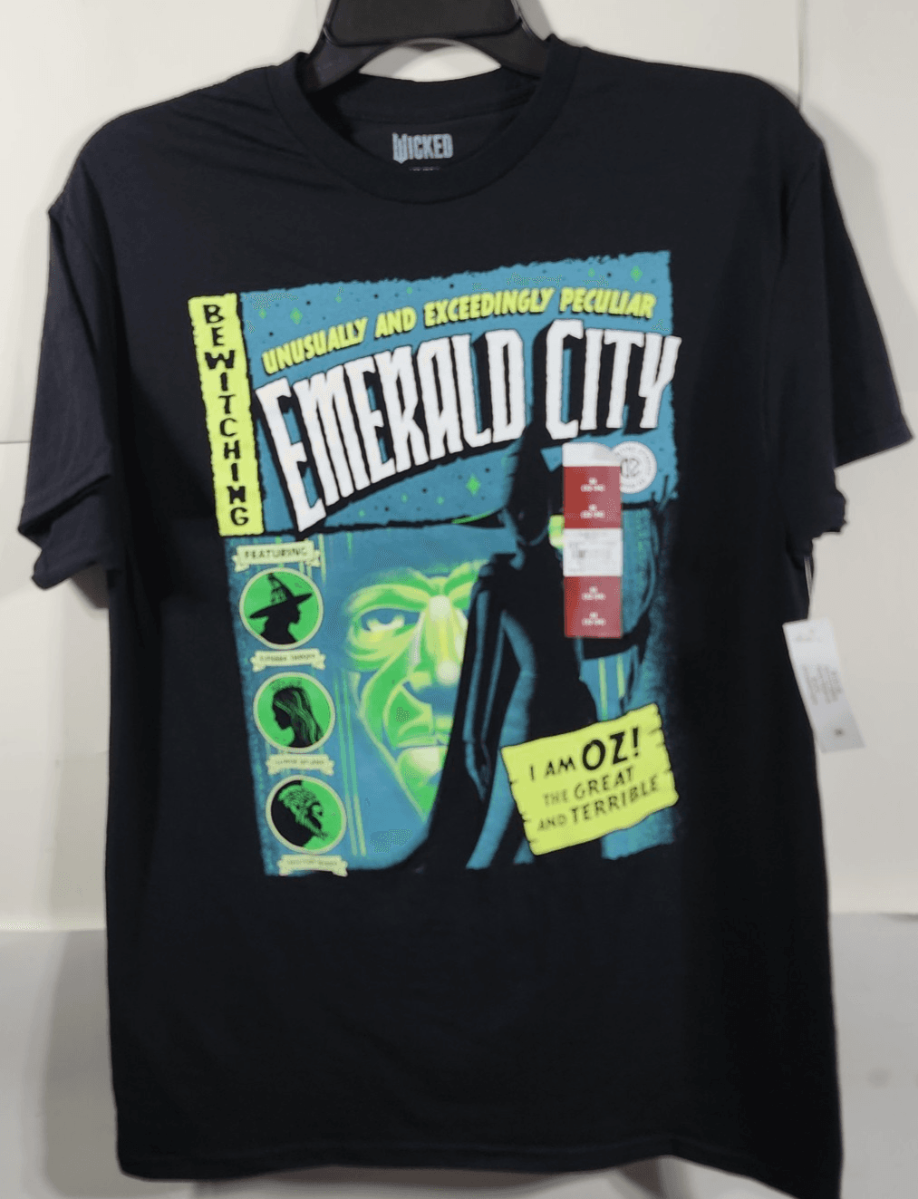 Emerald City Men's M Tshirt Black Graphic Short Sleeve Cotton NEW